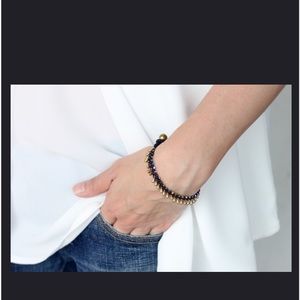 Candy Glass Beads Ankle Bracelet Tube Tear Drop Woven